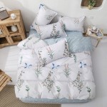Cool Nature Soft Polyester Fabric Duvet Cover with Pillowcases and Bedsheet