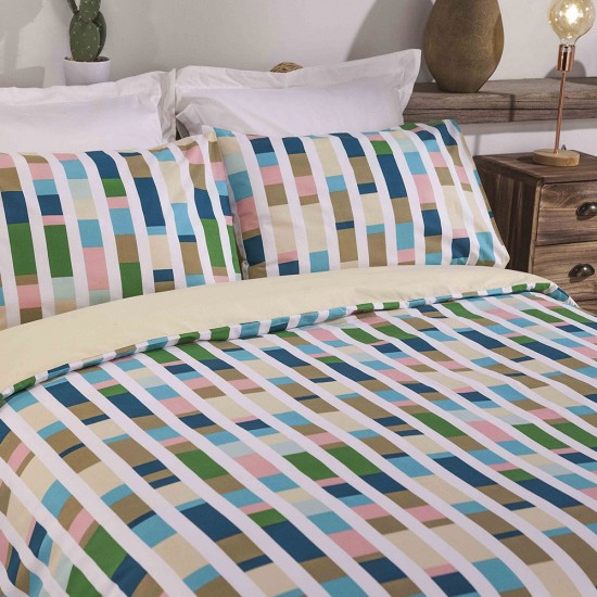 King size bed Duvet Cover with Pillowcases Colour Code Design