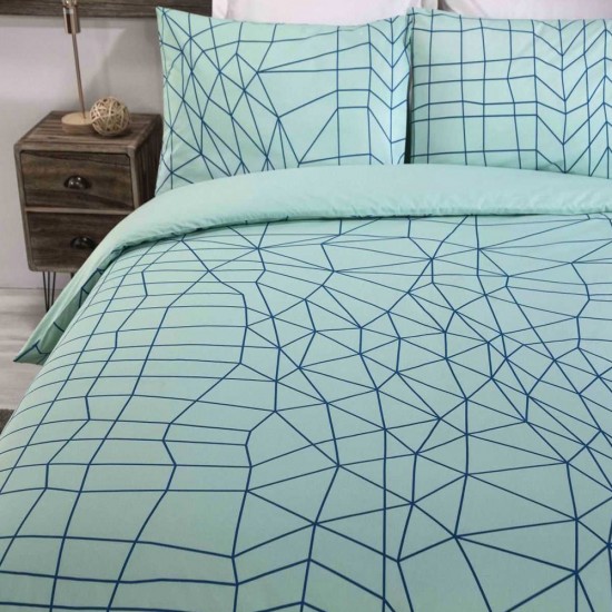 Super King size Duvet cover with Pillowcases in Geometric design