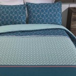 Double Bed Duvet Cover with Pillowcases Honeycomb